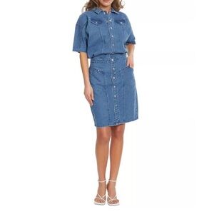 NWT Womens Size 10 Gloria Vanderbilt Christian Siriano Dolman-Sleeve Denim Dress